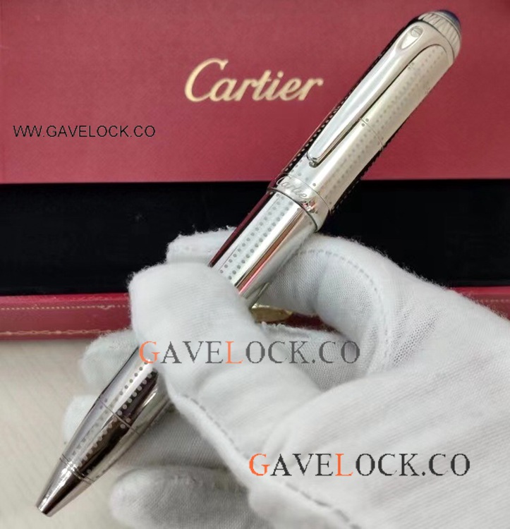 Copy Cartier Roadster de Ballpoint pen Silver Trim